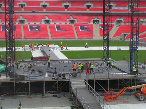 Revolving Stages At Wembley